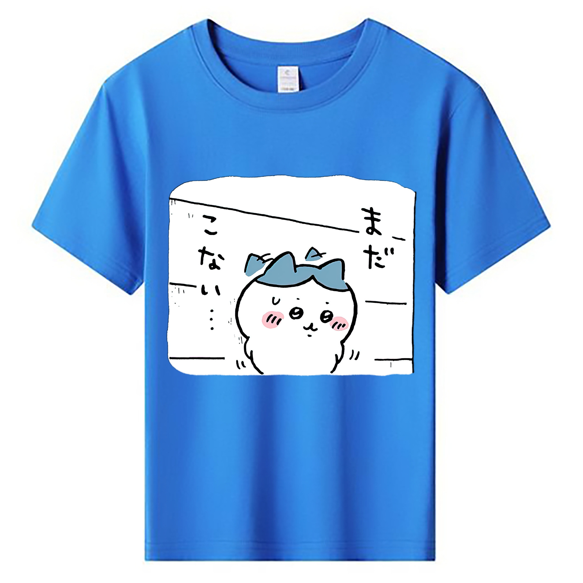 （画像用） ちいかわ ハチワレ Chii-kawa hachiware 綿100％キッズTシャツ（フロントプリント）